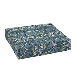 24 in. x 24 in. Outdoor Lounge Chair Cushion in Sapphire Aurora Blue