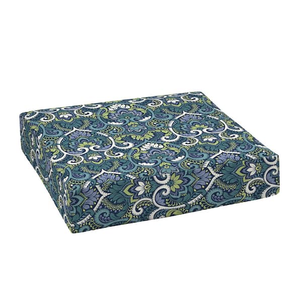 ARDEN SELECTIONS 24 in. x 24 in. Outdoor Lounge Chair Cushion in Sapphire Aurora Blue