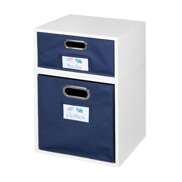 Regency 19.5 in. H x 13 in. W x 13 in. D White Wood 2-Cube Organizer