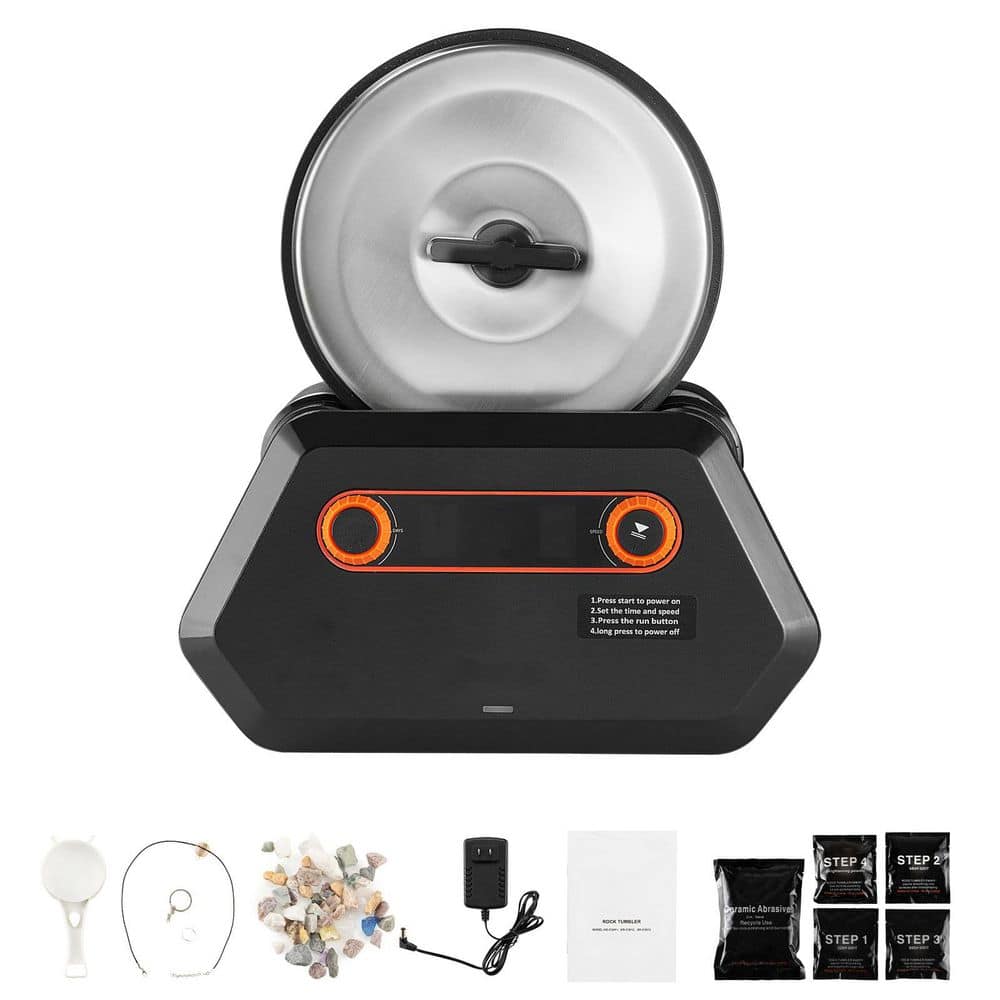 Rock Tumbler Kit, 4 lbs. Rock Polishing Kit, 9 Speed Settings 9-Day Polishing Timer Stone Polishing Kit, Rock Polisher