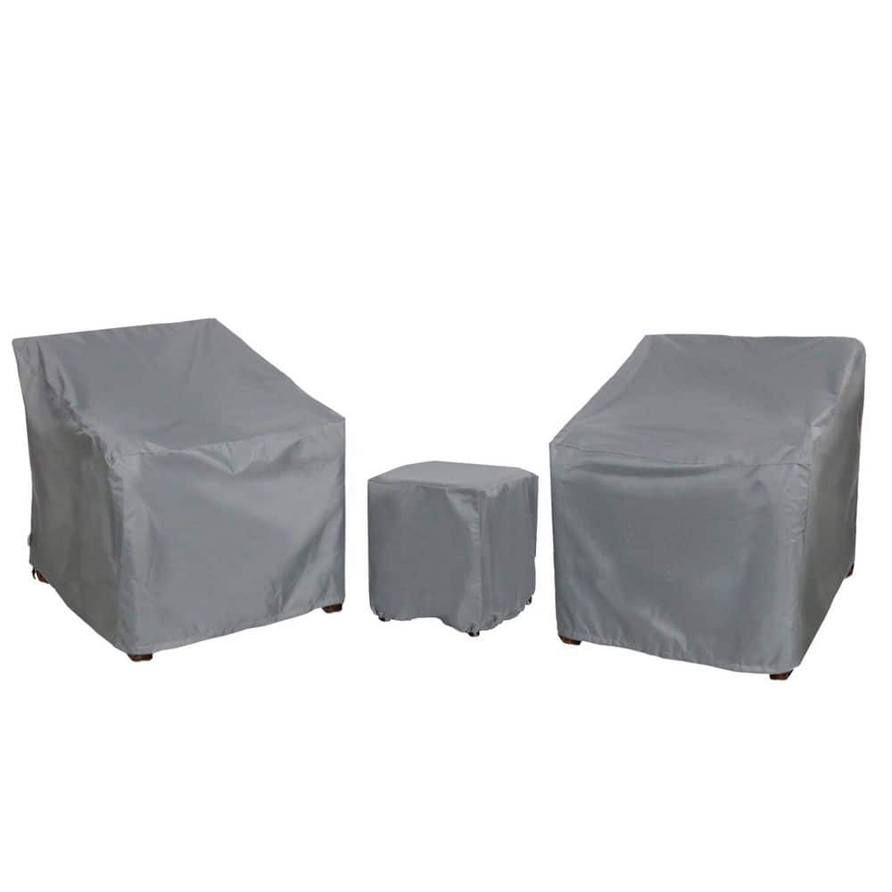 Grey 32.3 in. x 31.5 in. x 30.3 in. Patio Furniture Covers Outdoor Furniture Cover Waterproof Patio Furniture Set Covers