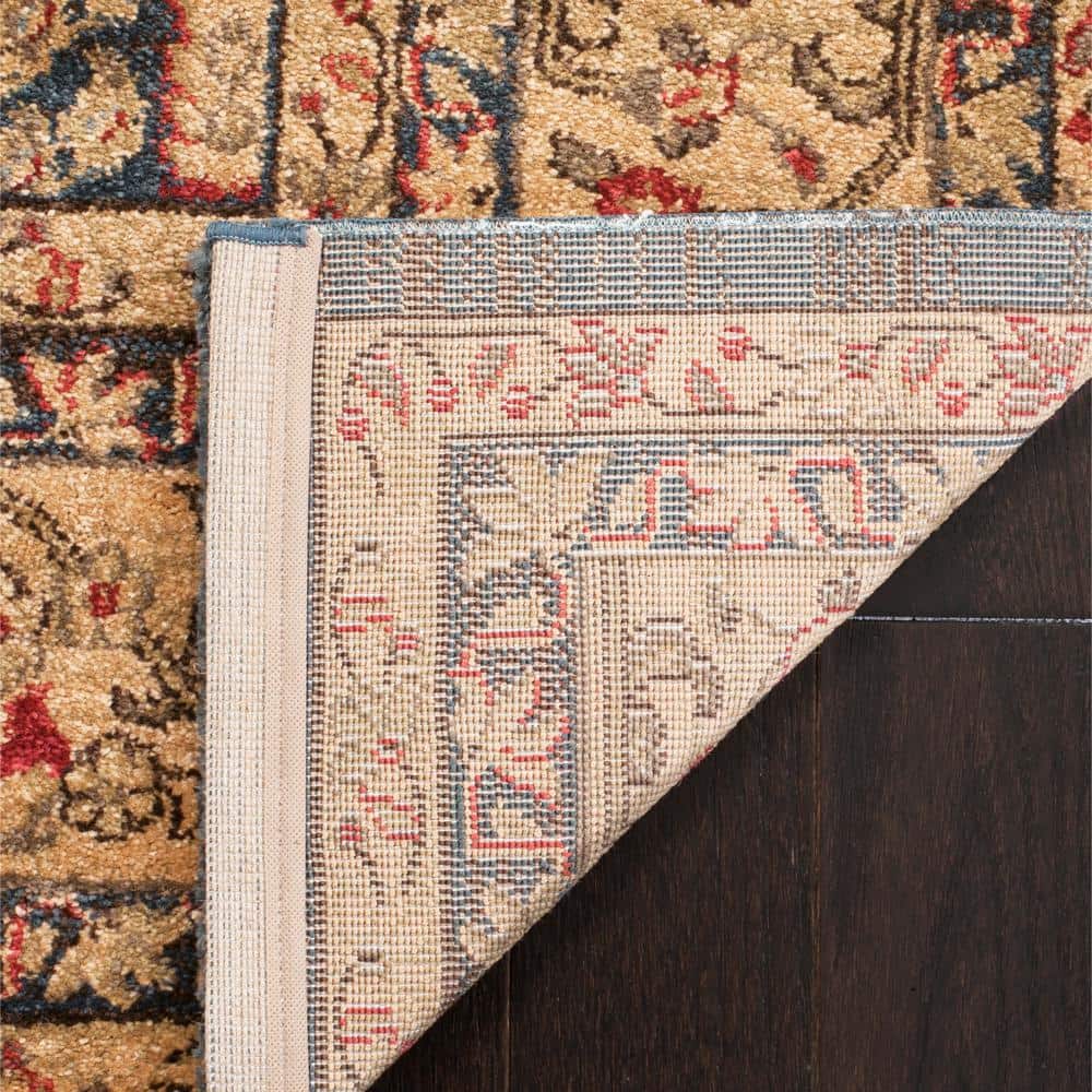 Navy and Natural Reversible Synthetic Area Rug, 26" x 4"