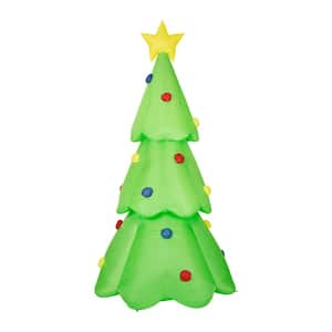 Lighted Inflatable Christmas Tree Decor Inflated Height (9 ft.) Width (4 ft.)