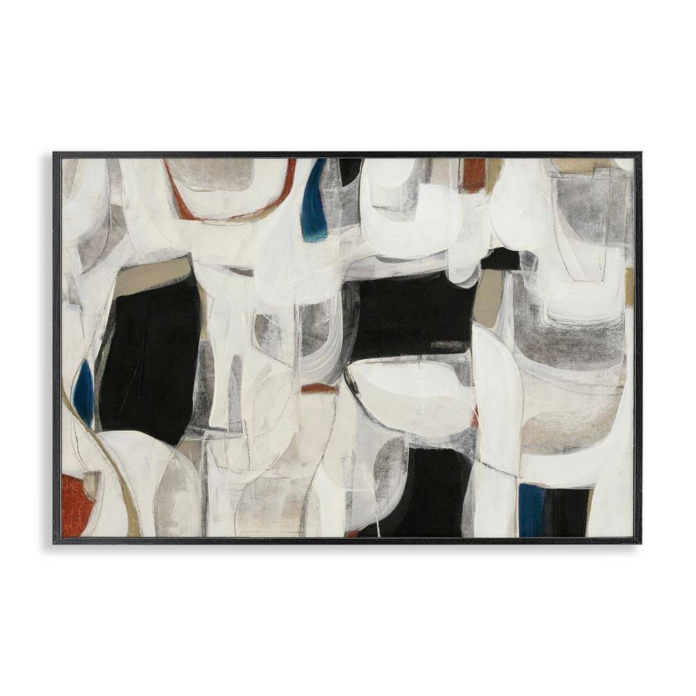 Dynamic Earthy Shapes by Kippi Leonard Black Framed Abstract Giclee Art Print 20 in. x 30 in. price history on PriceWatchPro