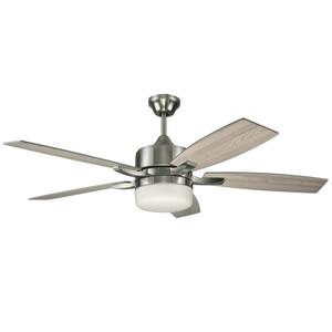 Grayson 52 in. Indoor Brushed Nickel Smart Ceiling Fan with Light Kit and Remote Control