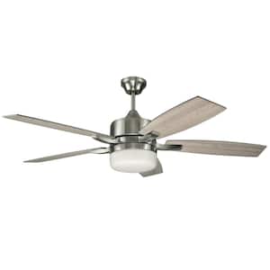 Grayson 52 in. Indoor Brushed Nickel Smart Ceiling Fan with Light Kit and Remote Control
