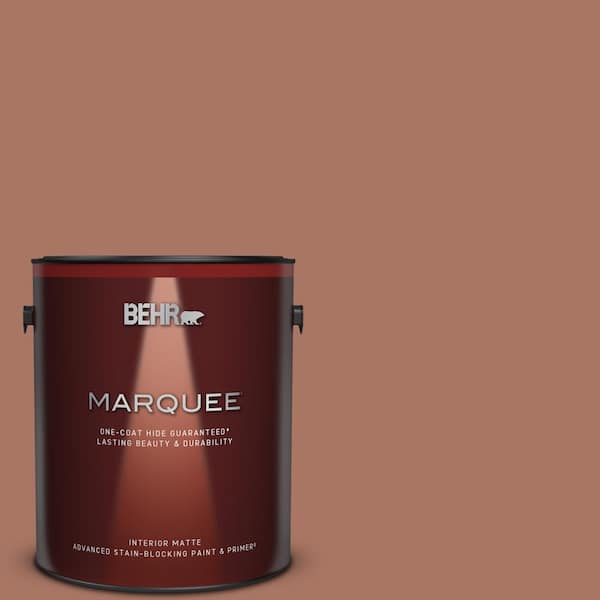 BEHR MARQUEE 1 gal. #MQ1-60 Sienna One-Coat Hide Matte Interior Paint & Primer