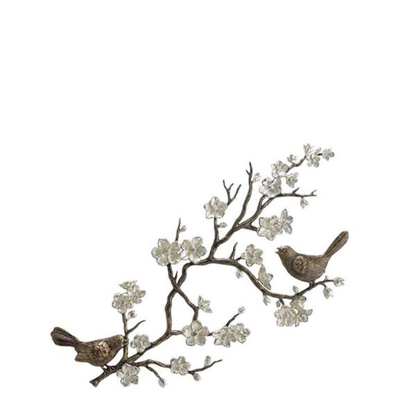 Unbranded Cherry Blossom 18 in. H x 37 in. W Wall Sculpture