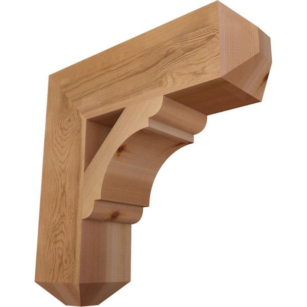 Ekena Millwork 5.5 in. x 20 in. x 20 in. Western Red Cedar Olympic Craftsman Smooth Bracket