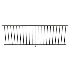 Contemporary 8 ft. x 36 in. Charcoal Gray Fine Textured Aluminum Level Rail Kit