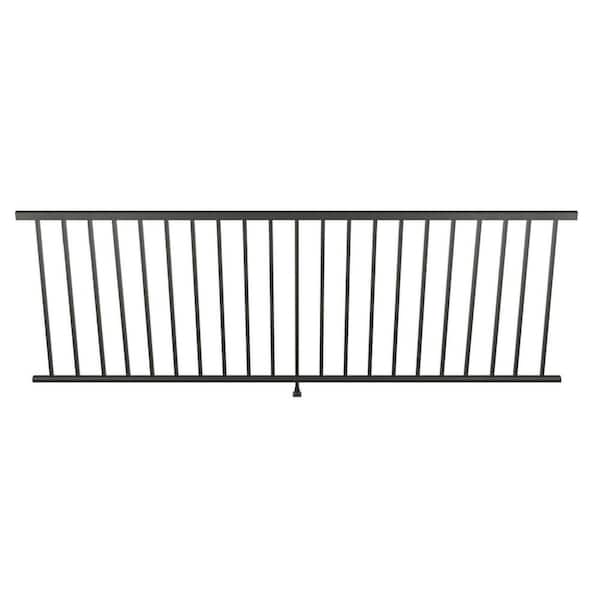 Pegatha Contemporary 8 ft. x 36 in. Charcoal Gray Fine Textured Aluminum Level Rail Kit