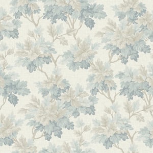 Blue Oakcliff Blue Leaf Trail Wallpaper Sample