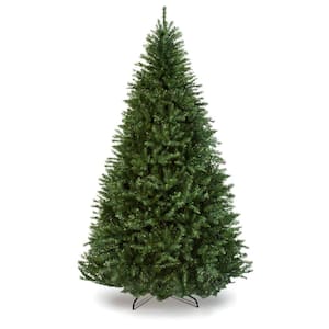 7.5 ft. Unlit Hinged Douglas Fir Artificial Christmas Tree Decoration with Metal Stand