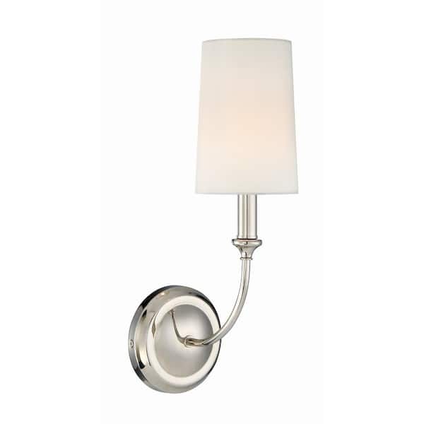 Sylvan 1-Light Polished Nickel Sconce
