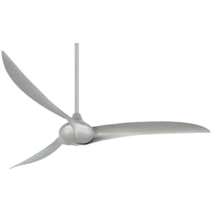 Wave 65 in. Indoor Silver Ceiling Fan with Remote Control