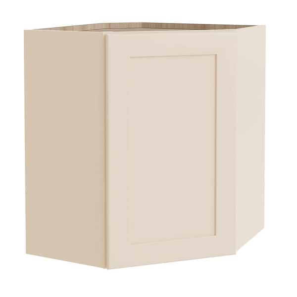 Newport 20 in. W x 12 in. D x 30 in. H Assembled Plywood Diagonal Wall Kitchen Cabinet in Blended Cream with Soft Close