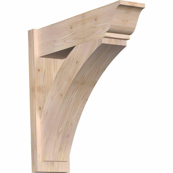 Ekena Millwork 8 in. x 28 in. x 28 in. Thorton Traditional Smooth Douglas Fir Outlooker