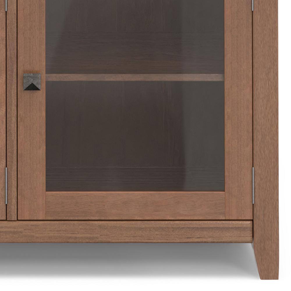 Cosmopolitan Medium Saddle Brown Solid Wood 54" Adjustable Sideboard Buffet