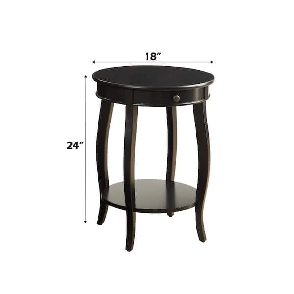 Acme Furniture Alysa Black Storage Side Table 82812 - The Home Depot