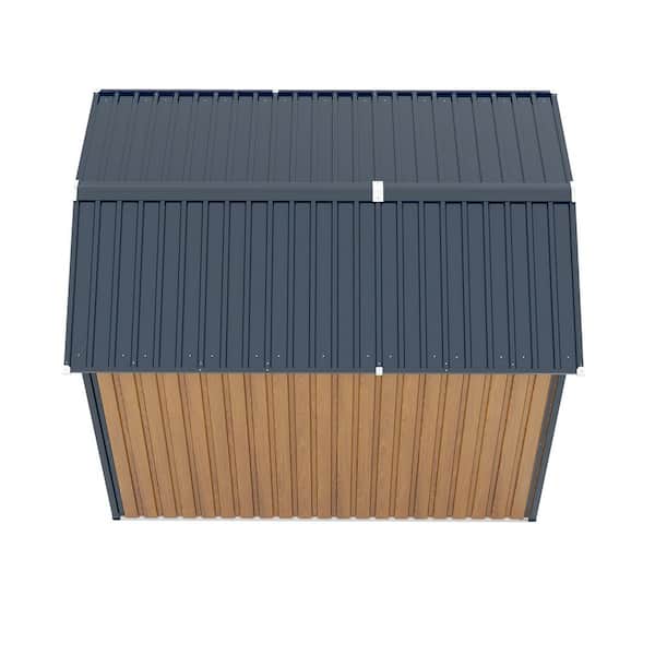 パドー Blisstyle 5.64 ft. W x 7.71 ft. D Metal Shed with Lockable Door