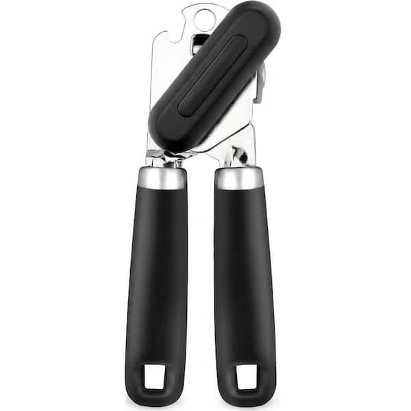 Manual Smooth Edge Can Opener with Magnet Lid Lifter, Heavy Duty Handheld Opener, Improved Comfortable Grip