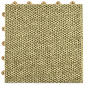 ClickBase - Hobnail - Brown Residential 12.125 x 12.125 in. Interlocking Carpet Tile Square (20.4 sq. ft.)