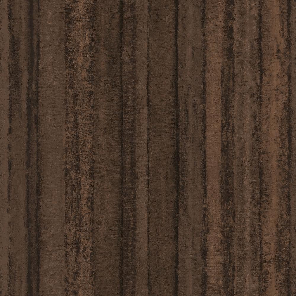 Ambiance Copper/Brown Textured Nomed Stripe Vinyl Non-Pasted Wallpaper (Cov