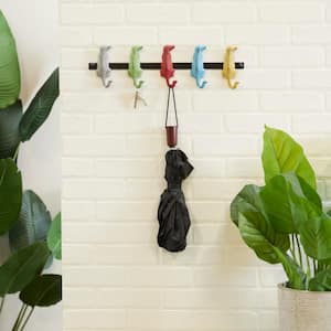 Multi Colored 5 Hangers Wall Hook