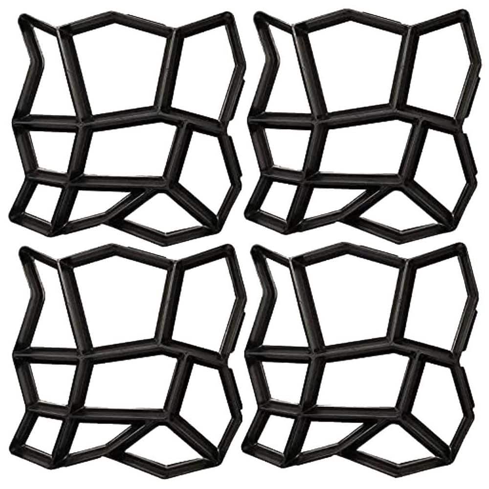 4 Pack Concrete Molds and Forms Walk Path Maker Stone Molding Paving Pavement Stepping Stone for Patio Lawn Garden price history on PriceWatchPro