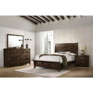 New Classic Furniture Blue Ridge 4-Piece Rustic Gray Queen Wood Bedroom Set (Bed, Dresser, Mirror, Nightstand)