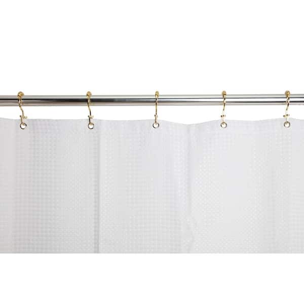 Utopia Alley Deco Flat Double Roller, Shower Curtain With Liner And Hooks