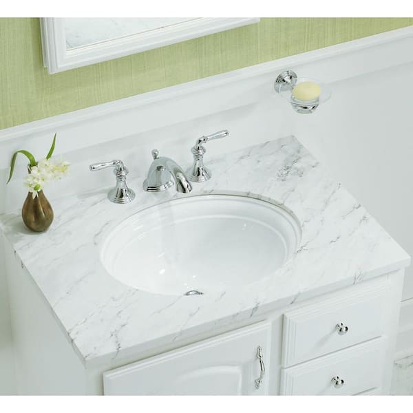 KOHLER Devonshire 20-1/2 in. Vitreous China Undermount Bathroom Sink in White