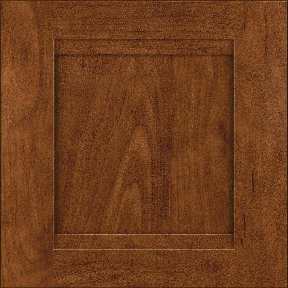KraftMaid Sonora 14 5/8 x 14 5/8 in. Cabinet Door Sample in Cognac