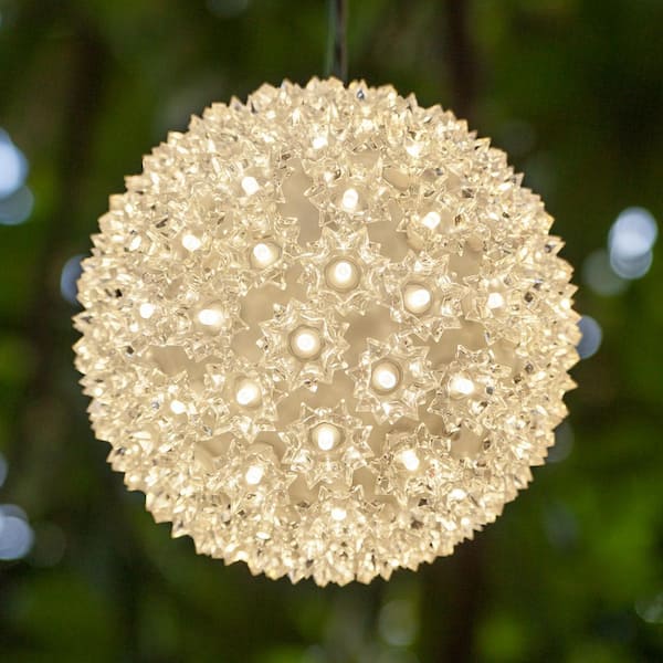 7.5 in. 120-Light LED Warm White Decorative Starlight Sphere