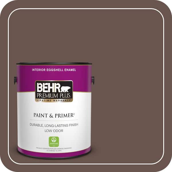 BEHR PREMIUM PLUS 1 gal. Home Decorators Collection #HDC-CL-13A Library Leather Eggshell Enamel Low Odor Interior Paint & Primer
