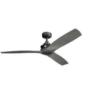 Ried 56 in. Indoor/Outdoor Anvil Iron Downrod Mount Ceiling Fan with Wall Control