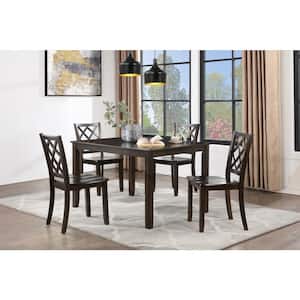 New Classic Furniture Trellis 5-piece Brown Wood Top Rectangle Dining Set