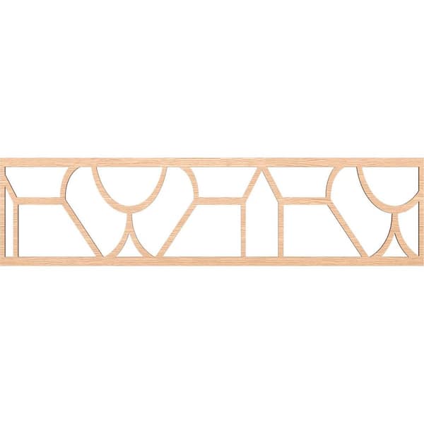 Ekena Millwork Whitechapel Fretwork 0.25 in. D x 47 in. W x 12 in. L Red Oak Wood Panel Moulding