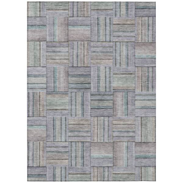 Chantille Machine Washable Indoor/Outdoor Abstract ACN2802 Aloe 10 ft. x 14 ft. Area Rug