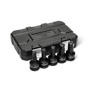 3/4 in. Drive Metric Impact Hex Bit Socket Set with Blow Mold Case (5-Piece)