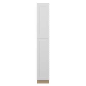Norfolk Shaker 15 in. W x 96 in. H x 24 in. D in Painted White Plywood Assembled Pantry Cabinet