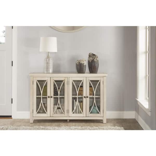 Hillsdale Furniture Bayside Antique White 4 Door Cabinet