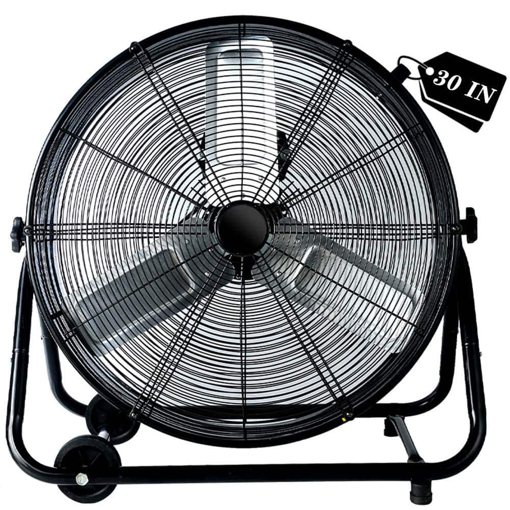 30 in High Velocity Industrial Drum Fan, 3-Speed Heavy Duty Metal Fan for Warehouse, Garage，Black price history on PriceWatchPro