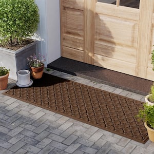 WaterHog Cordova Dark Brown 35 in. x 85 in. PET Polyester Door Mat