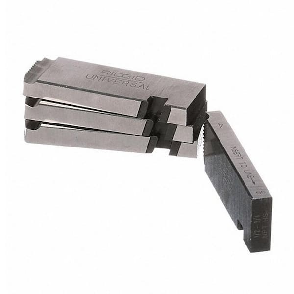 1/2 in. to 3/4 in. Machine High Speed NPT Pipe Threading Right Hand Replacement Alloy Dies, Universal Die Heads (4 Pcs)