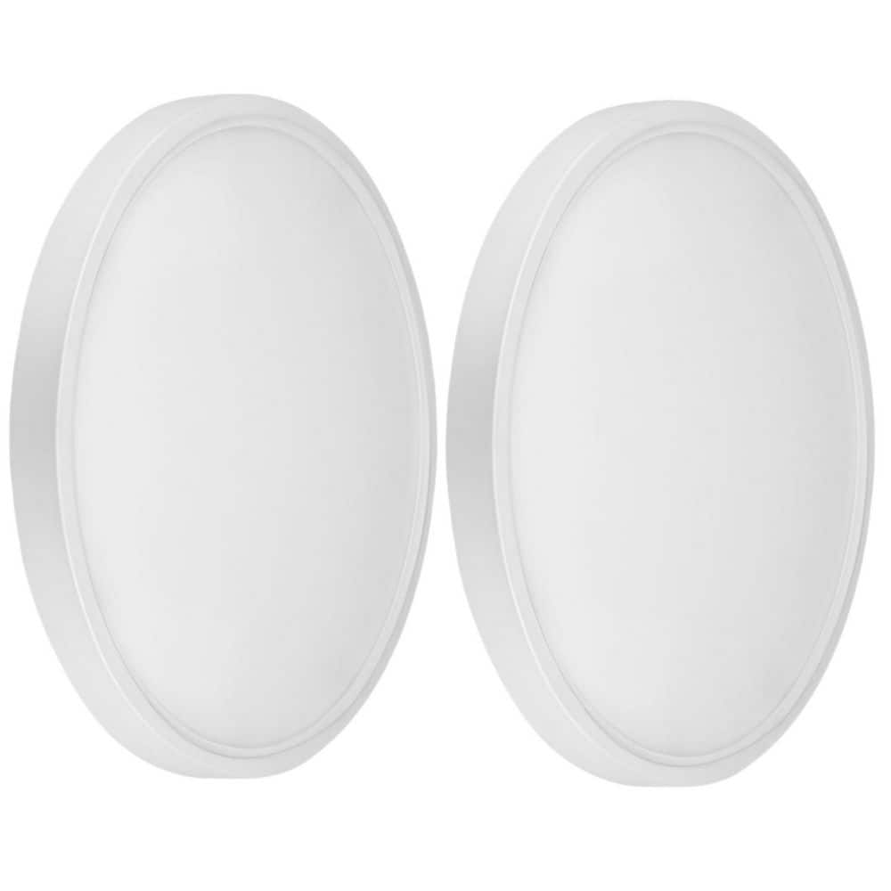 12 in. Integrated LED Flush Mount White Flat Panel Ceiling Lights with 3000K/3500K/4000K/5000K/6500K Adjustable 2-Pack price history on PriceWatchPro