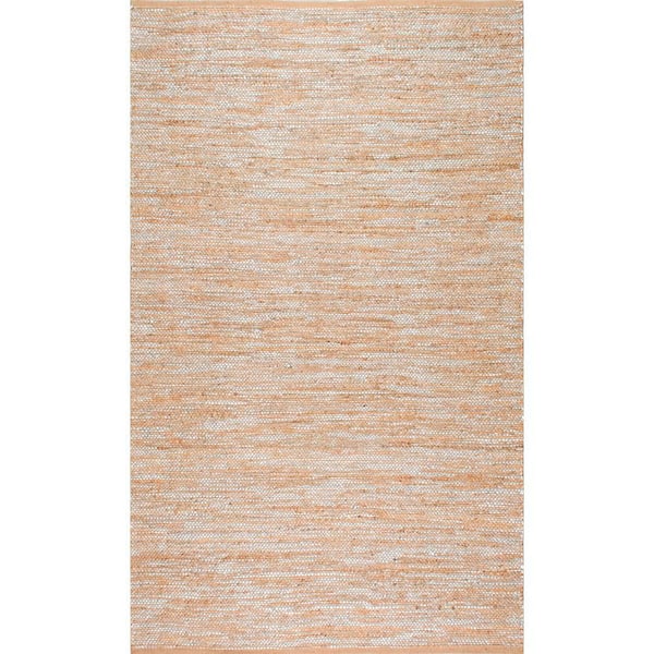 nuLOOM Tarver Solid Jute Silver 8 ft. x 10 ft. Area Rug