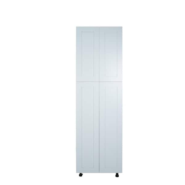 Everest 30 in. W x 24 in. D x 84 in. H Ready to Assemble Shaker Pantry Kitchen Cabinet in White