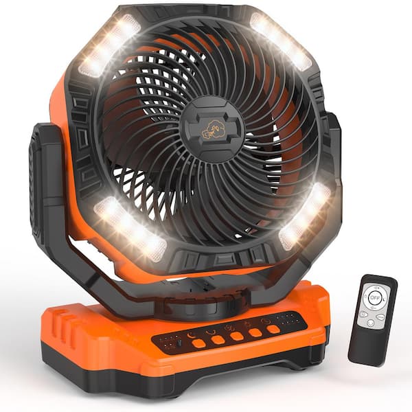 Panergy 40000mah Battery Operated Camping Fan, Rechargeable High Velocity  Floor Fan, Auto Oscillation Remote Control Timer - Cordless For Car : Target