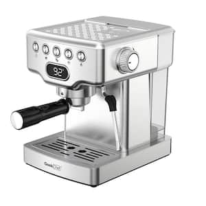 2-Cup Espresso Machine in Stainless Steel with Safety Valve Auto Pressure Release